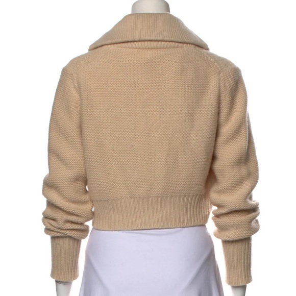 Alexander Wang Cashmere Cropped Sweater Size L - Picture 3 of 9